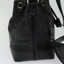 CHANEL Shoulder Bag Caviar Skin Black Silver CC Auth BA125-4