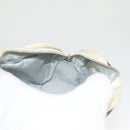 CHANEL Bicolore Pouch PVC Leather Gray CC Auth BA1250-17