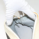 CHANEL Bicolore Pouch PVC Leather Gray CC Auth BA1250-11