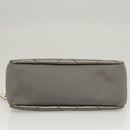 CHANEL Bicolore Pouch PVC Leather Gray CC Auth BA1250-6