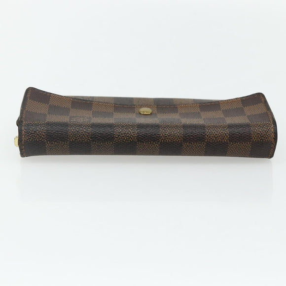 LOUIS VUITTON Damier Ebene Damier Azur Wallet 4 Set Multicolor LV Auth BA12500