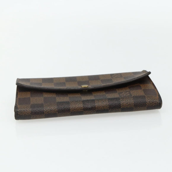 LOUIS VUITTON Damier Ebene Damier Azur Wallet 4 Set Multicolor LV Auth BA12500