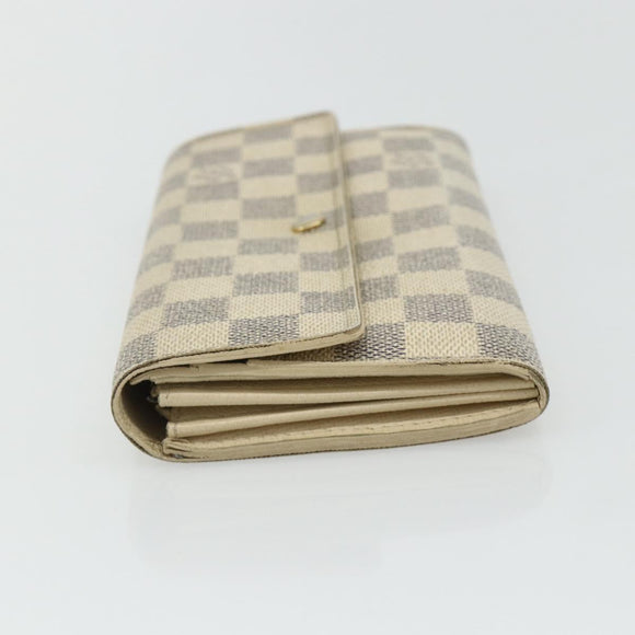 LOUIS VUITTON Damier Ebene Damier Azur Wallet 4 Set Multicolor LV Auth BA12500