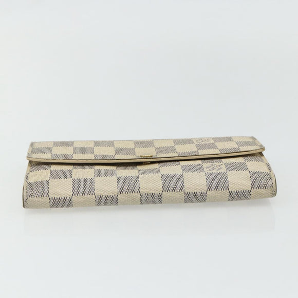 LOUIS VUITTON Damier Ebene Damier Azur Wallet 4 Set Multicolor LV Auth BA12500
