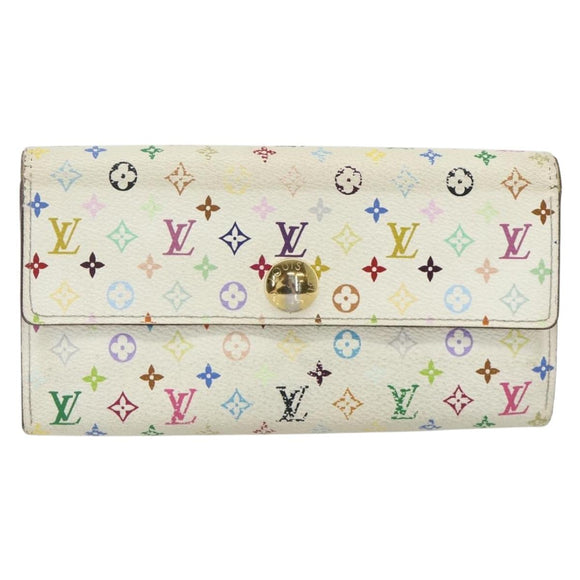 LOUIS VUITTON Damier Ebene Damier Azur Wallet 4 Set Multicolor LV Auth BA12500