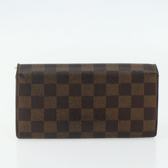 LOUIS VUITTON Damier Ebene Damier Azur Wallet 4 Set Multicolor LV Auth BA12500