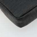 Christian Dior Shoulder Bag Coated Canvas Black Silver Auth BA12508A-13