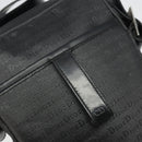 Christian Dior Shoulder Bag Coated Canvas Black Silver Auth BA12508A-15