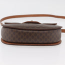 CELINE Macadam Canvas Hand Bag PVC Leather 2way Brown Gold Auth BA12509-11