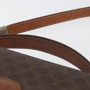 CELINE Macadam Canvas Hand Bag PVC Leather 2way Brown Gold Auth BA12509-8