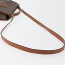 CELINE Macadam Canvas Hand Bag PVC Leather 2way Brown Gold Auth BA12509-9