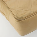 CHANEL Matelasse Hand Bag Lamb Skin Beige CC Auth BA12511-11
