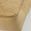 CHANEL Matelasse Hand Bag Lamb Skin Beige CC Auth BA12511-12