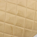 CHANEL Matelasse Hand Bag Lamb Skin Beige CC Auth BA12511-15