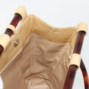 CHANEL Matelasse Hand Bag Lamb Skin Beige CC Auth BA12511-19