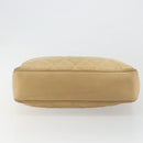 CHANEL Matelasse Hand Bag Lamb Skin Beige CC Auth BA12511-9