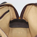 LOEWE Anagram Hand Bag Suede Beige Gold Auth BA12513A-18