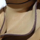 LOEWE Anagram Hand Bag Suede Beige Gold Auth BA12513A-21