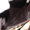 BURBERRY Nova Check Hand Bag PVC Beige Gold Auth BA12514A-24
