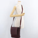 Salvatore Ferragamo Shoulder Bag Leather Bordeaux Silver Auth BA12518-22