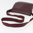 Salvatore Ferragamo Shoulder Bag Leather Bordeaux Silver Auth BA12518-7