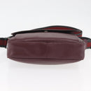 Salvatore Ferragamo Shoulder Bag Leather Bordeaux Silver Auth BA12518-9