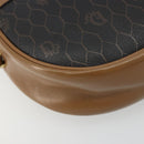 Christian Dior Honeycomb Canvas Shoulder Bag PVC Black Gold Auth BA12519-11