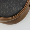 Christian Dior Honeycomb Canvas Shoulder Bag PVC Black Gold Auth BA12519-12