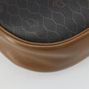 Christian Dior Honeycomb Canvas Shoulder Bag PVC Black Gold Auth BA12519-13