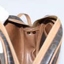 Christian Dior Honeycomb Canvas Shoulder Bag PVC Black Gold Auth BA12519-18