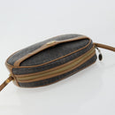Christian Dior Honeycomb Canvas Shoulder Bag PVC Black Gold Auth BA12519-6