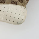 GUCCI GG Canvas Shoulder Bag Beige Silver 145857 Auth BA12521-12