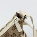 GUCCI GG Canvas Shoulder Bag Beige Silver 145857 Auth BA12521-14