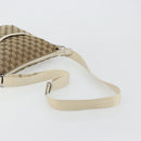 GUCCI GG Canvas Shoulder Bag Beige Silver 145857 Auth BA12521-7