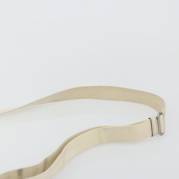 GUCCI GG Canvas Shoulder Bag Beige Silver 145857 Auth BA12521