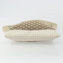 GUCCI GG Canvas Shoulder Bag Beige Silver 145857 Auth BA12521-9