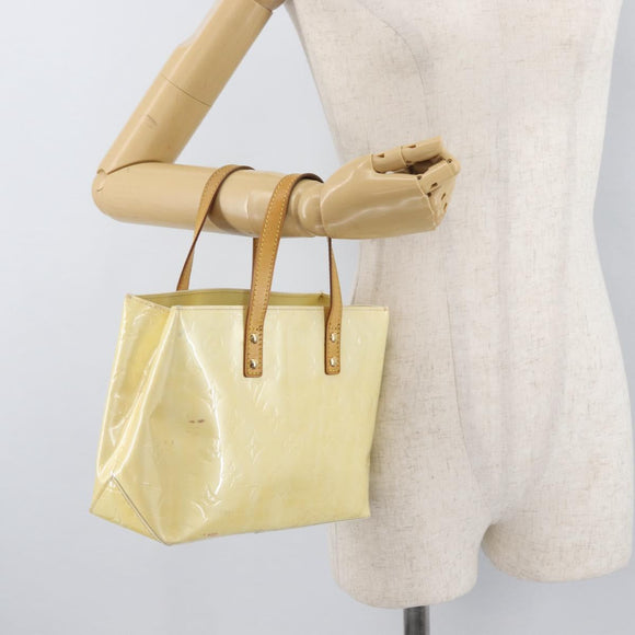 LOUIS VUITTON Monogram Vernis Reade PM Hand Bag Gris M91145 LV Auth BA12523