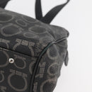 Salvatore Ferragamo Gancini Hand Bag PVC Leather Black Silver Auth BA12524-15