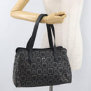 Salvatore Ferragamo Gancini Hand Bag PVC Leather Black Silver Auth BA12524-24