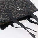 Salvatore Ferragamo Gancini Hand Bag PVC Leather Black Silver Auth BA12524-7