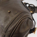 Chloe Paddington Hand Bag Leather Gold Silver Auth BA12531A-11