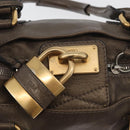 Chloe Paddington Hand Bag Leather Gold Silver Auth BA12531A-14