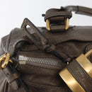 Chloe Paddington Hand Bag Leather Gold Silver Auth BA12531A-15