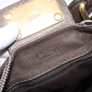 Chloe Paddington Hand Bag Leather Gold Silver Auth BA12531A-18