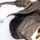 Chloe Paddington Hand Bag Leather Gold Silver Auth BA12531A-24