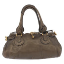 Chloe Paddington Hand Bag Leather Gold Silver Auth BA12531A-3