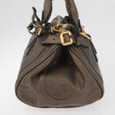 Chloe Paddington Hand Bag Leather Gold Silver Auth BA12531A-5