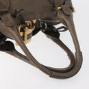 Chloe Paddington Hand Bag Leather Gold Silver Auth BA12531A-7