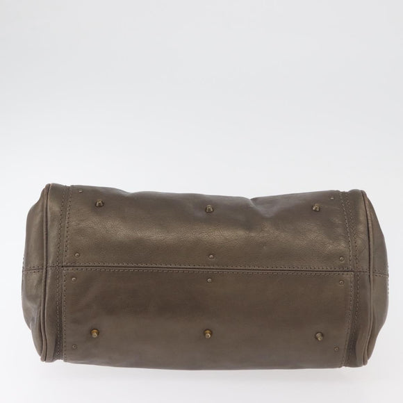 Chloe Paddington Hand Bag Leather Gold Silver Auth BA12531A