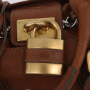 Chloe Paddington Hand Bag Leather Brown Silver gold Auth BA12532A-17